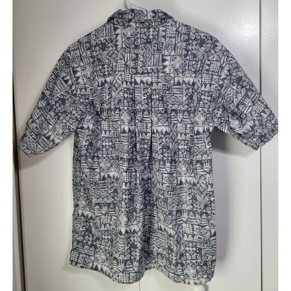 GOTCHA SPORT Men's M Vintage Button Up All Over Print Shirt Beach Waves Hawaii - Picture 2 of 6